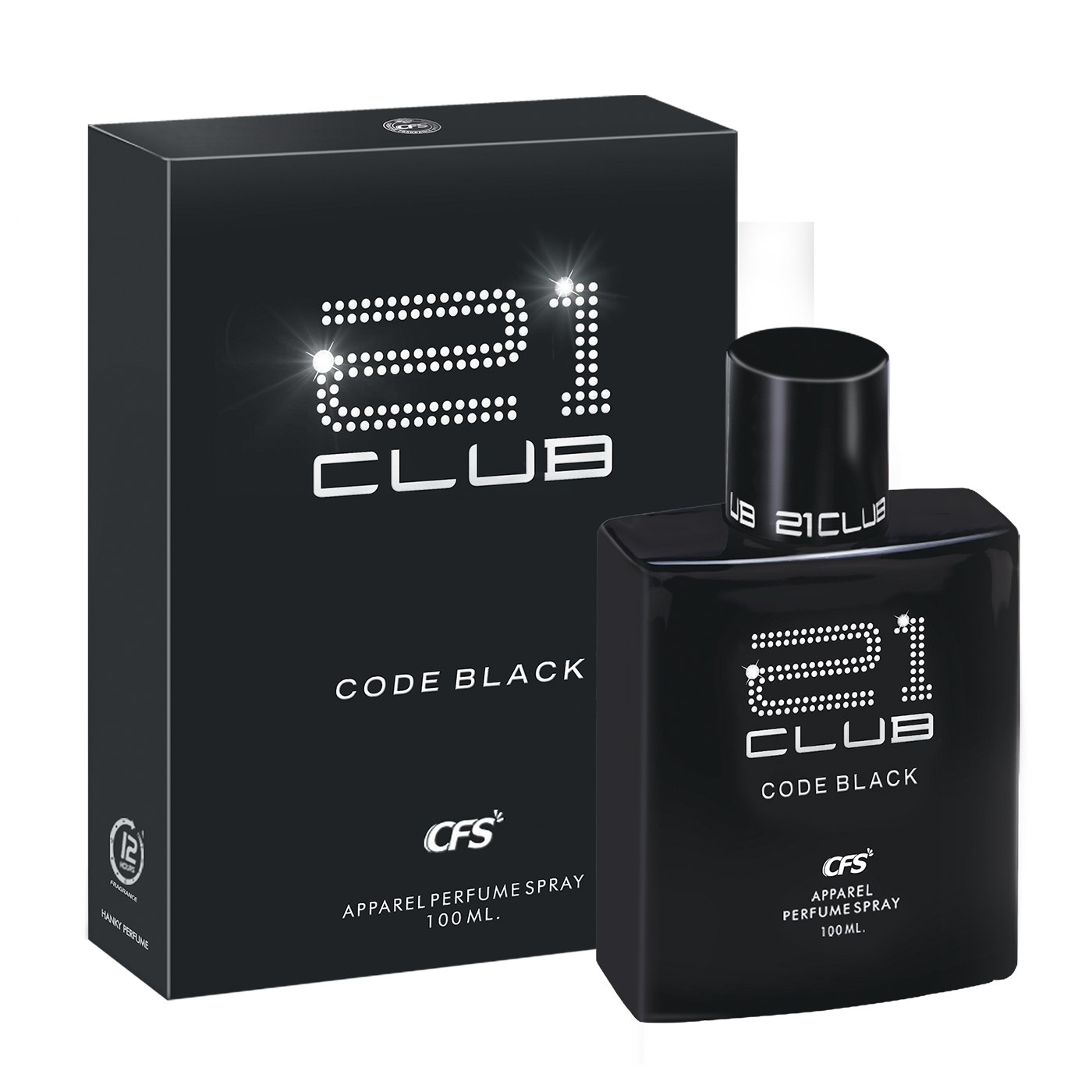 CFS 21 CLUB CODE BLACK 100 ML LONG LASTING UNISEX PERFUME