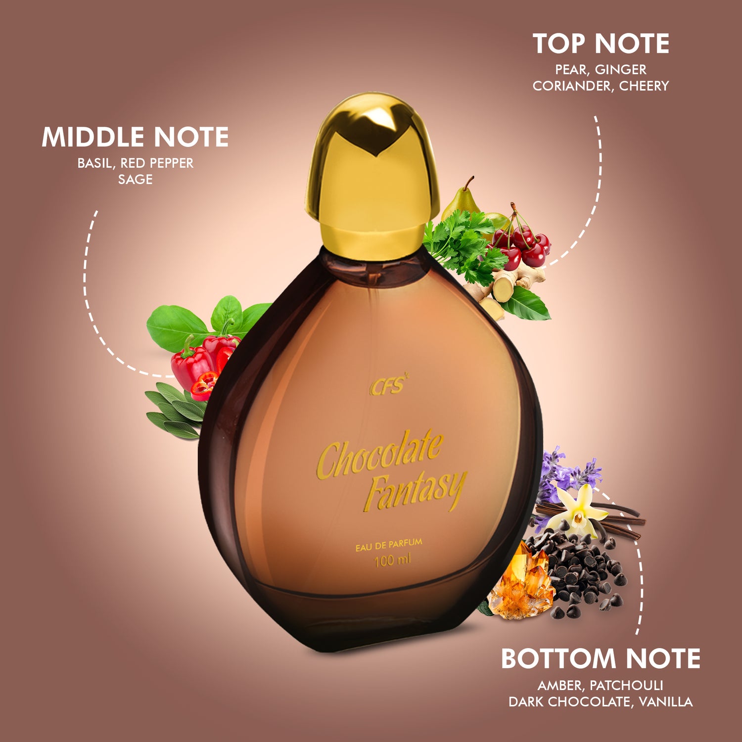CFS CHOCOLATE FANTASY 100 ML LONG LASTING UNISEX PERFUME